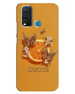 Чехол для Vivo Y30 с картинкой «Gucci — золотые бабочки» Чехол для Vivo Y30 с картинкой «Gucci — золотые бабочки»