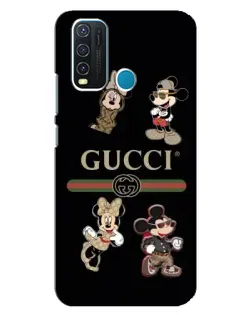 Чехол для Vivo Y30 с картинкой «Gucci — герои Disney и монограмма» Чехол для Vivo Y30 с картинкой «Gucci — герои Disney и монограмма»