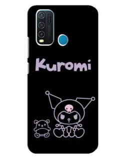 Чехол для Vivo Y30 с картинкой «Kuromi — черный минимализм»