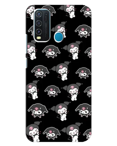 Чехол для Vivo Y30 с картинкой «Черный паттерн Kuromi» Чехол для Vivo Y30 с картинкой «Черный паттерн Kuromi»