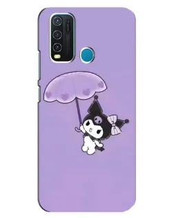 Чехол для Vivo Y30 с картинкой «Kuromi с зонтиком»