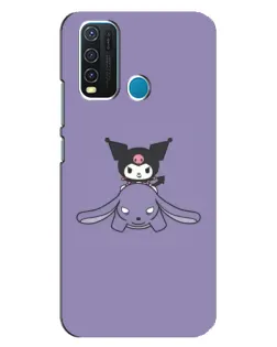 Чехол для Vivo Y30 с картинкой «Kuromi на лиловом фоне»