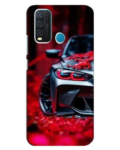 Чехол для Vivo Y30 с картинкой «Спортивная BMW и цветы» Чехол для Vivo Y30 с картинкой «Спортивная BMW и цветы»