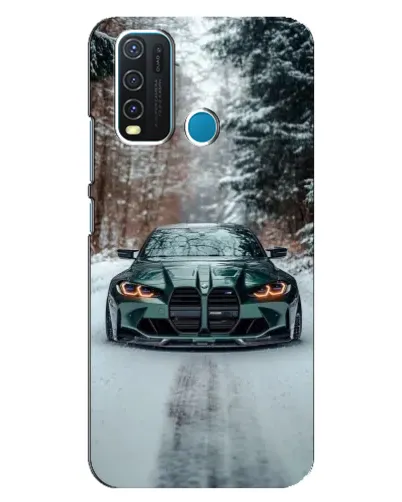 Чехол для Vivo Y30 с картинкой «BMW в зимнем лесу» Чехол для Vivo Y30 с картинкой «BMW в зимнем лесу»