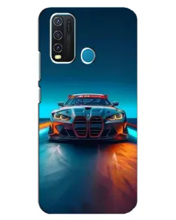 Чехол для Vivo Y30 с картинкой «BMW — огни неона»