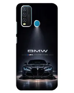 Чехол для Vivo Y30 с картинкой «BMW сквозь ночной город»