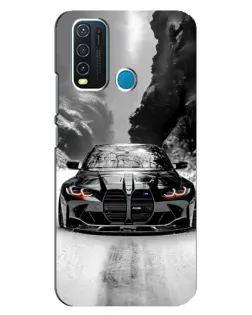 Чехол для Vivo Y30 с картинкой «BMW — акварельный дрифт»