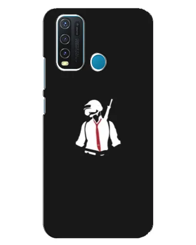 Чехол для Vivo Y30 с картинкой «PUBG — силуэт воина» Чехол для Vivo Y30 с картинкой «PUBG — силуэт воина»