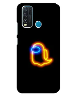Чехол для Vivo Y30 с картинкой «Among Us неоновое сияние»