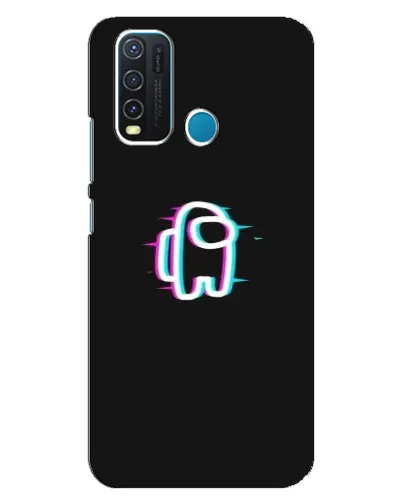 Чехол для Vivo Y30 с картинкой «Among Us неон»