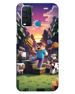 Чехол для Vivo Y30 с картинкой «Стив на ферме»