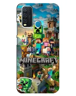 Чехол для Vivo Y30 с картинкой «Замок Minecraft»