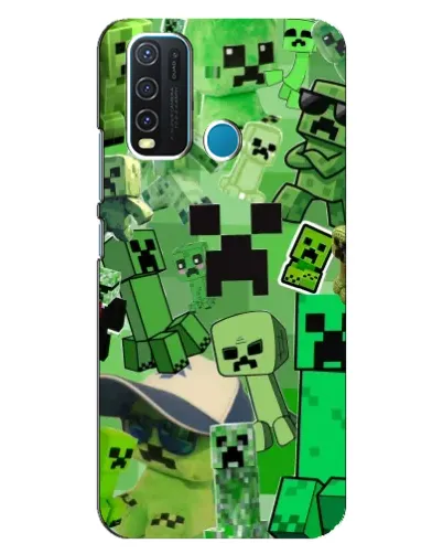 Чехол для Vivo Y30 с картинкой «Криперы Minecraft» Чехол для Vivo Y30 с картинкой «Криперы Minecraft»