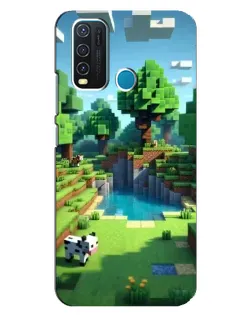 Чехол для Vivo Y30 с картинкой «Minecraft летний день»