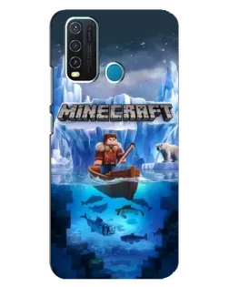 Чехол для Vivo Y30 с картинкой «Minecraft ледяной мир»