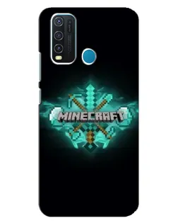 Чехол для Vivo Y30 с картинкой «Minecraft Diamond лого»
