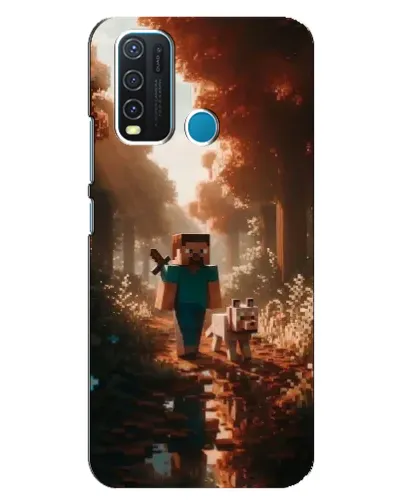 Чехол для Vivo Y30 с картинкой «Стив в лесу» Чехол для Vivo Y30 с картинкой «Стив в лесу»