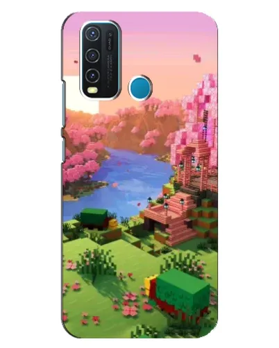 Чехол для Vivo Y30 с картинкой «Розовое дерево Minecraft» Чехол для Vivo Y30 с картинкой «Розовое дерево Minecraft»
