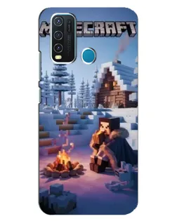 Чехол для Vivo Y30 с картинкой «Зимний Minecraft»