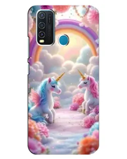 Чехол для Vivo Y30 с картинкой «Радуга и единороги» Чехол для Vivo Y30 с картинкой «Радуга и единороги»