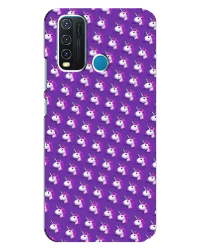 Чехол для Vivo Y30 с картинкой «Единороги на фиолетовом»