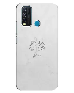 Чехол для Vivo Y30 с картинкой «Иоанна 3:16 Крест» Чехол для Vivo Y30 с картинкой «Иоанна 3:16 Крест»