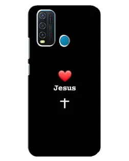 Чехол для Vivo Y30 с картинкой «Сердце - Jesus» Чехол для Vivo Y30 с картинкой «Сердце - Jesus»