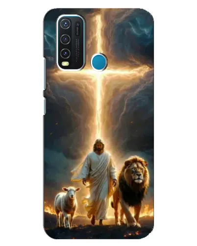 Чехол для Vivo Y30 с картинкой «Лев Иуды и Свет»