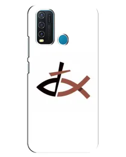 Чехол для Vivo Y30 с картинкой «Рыба и крест»