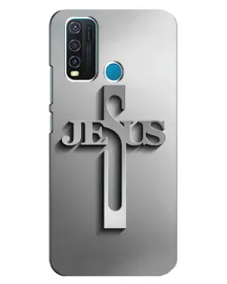 Чехол для Vivo Y30 с картинкой «Металлический крест Jesus» Чехол для Vivo Y30 с картинкой «Металлический крест Jesus»