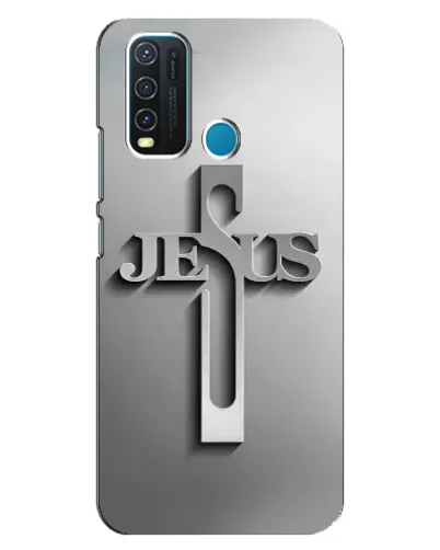 Чехол для Vivo Y30 с картинкой «Металлический крест Jesus» Чехол для Vivo Y30 с картинкой «Металлический крест Jesus»