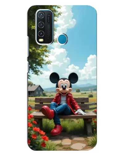 Чехол для Vivo Y30 с картинкой «Микки на скамейке» Чехол для Vivo Y30 с картинкой «Микки на скамейке»