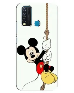 Чехол для Vivo Y30 с картинкой «Mickey на канате»