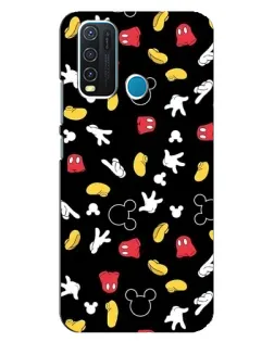 Чехол для Vivo Y30 с картинкой «Графический принт лапок»