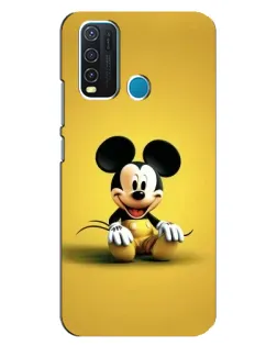 Чехол для Vivo Y30 с картинкой «Микки на желтом»