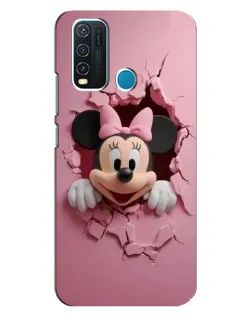 Чехол для Vivo Y30 с картинкой «Минни сквозь стену»