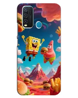 Чехол для Vivo Y30 с картинкой «Космический фастфуд»