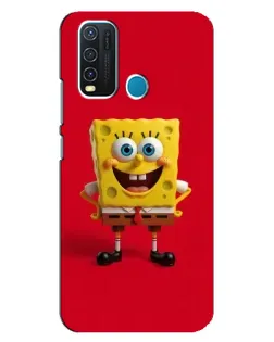 Чехол для Vivo Y30 с картинкой «Спанч Боб на красном»