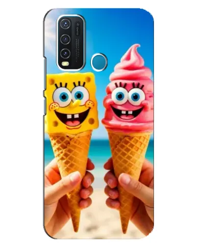 Чехол для Vivo Y30 с картинкой «Спанч Боб мороженое» Чехол для Vivo Y30 с картинкой «Спанч Боб мороженое»