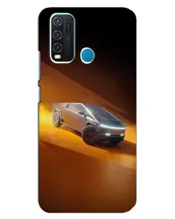 Чехол для Vivo Y30 с картинкой «Cybertruck в пустыне»