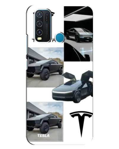 Чехол для Vivo Y30 с картинкой «Коллаж Cybertruck Tesla» Чехол для Vivo Y30 с картинкой «Коллаж Cybertruck Tesla»