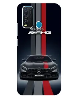 Чехол для Vivo Y30 с картинкой «Mercedes — белый карбон»