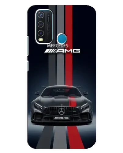 Чехол для Vivo Y30 с картинкой «Mercedes — белый карбон»