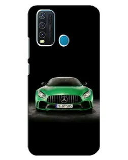 Чехол для Vivo Y30 с картинкой «Mercedes — неоновый лого»