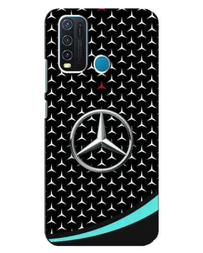 Чехол для Vivo Y30 с картинкой «Mercedes — бирюзовый акцент»