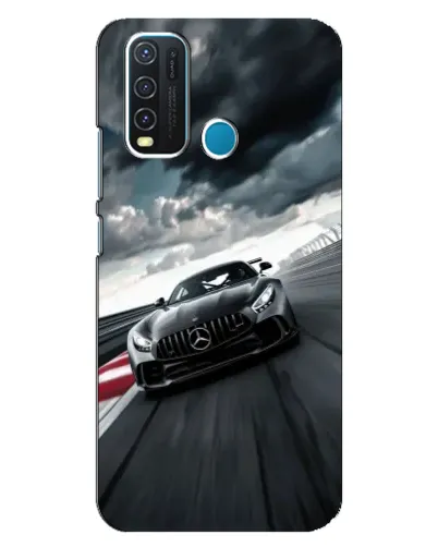 Чехол для Vivo Y30 с картинкой «Гоночный Mercedes AMG»