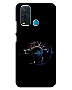 Чехол для Vivo Y30 с картинкой «Салон Audi — руль»