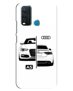 Чехол для Vivo Y30 с картинкой «Audi — контрастный дизайн»