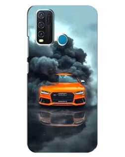 Чехол для Vivo Y30 с картинкой «Audi в облаках дыма»
