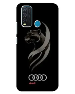 Чехол для Vivo Y30 с картинкой «Графика — пантера и Audi»